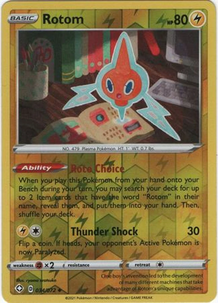 Rotom - 034/072 - Uncommon - Reverse Holo