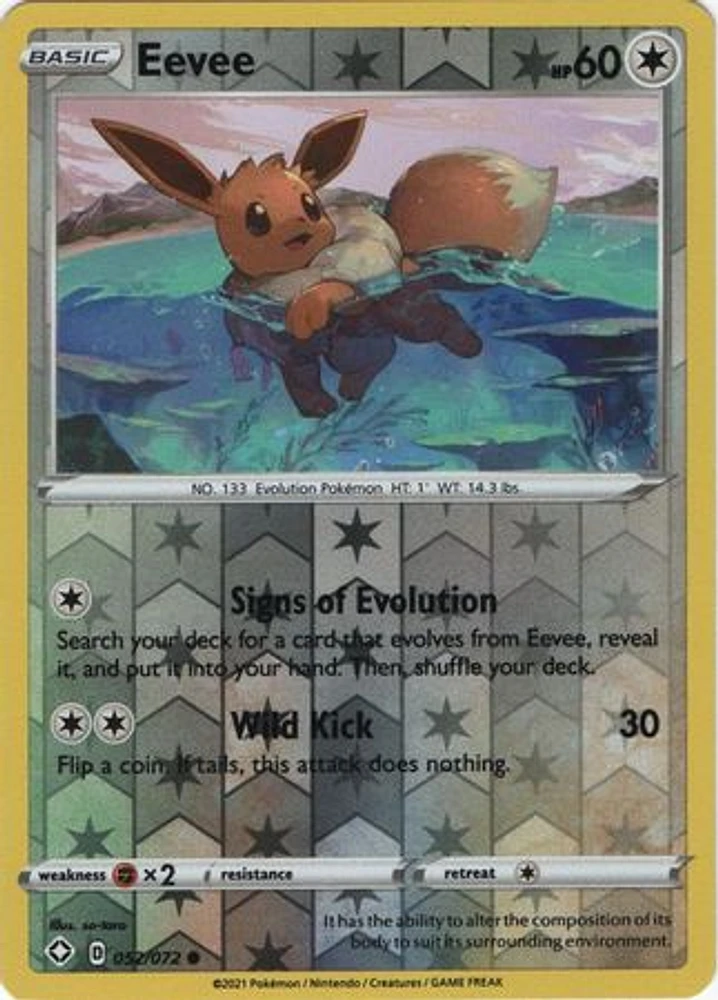 Eevee - 052/072 Common Reverse Holo