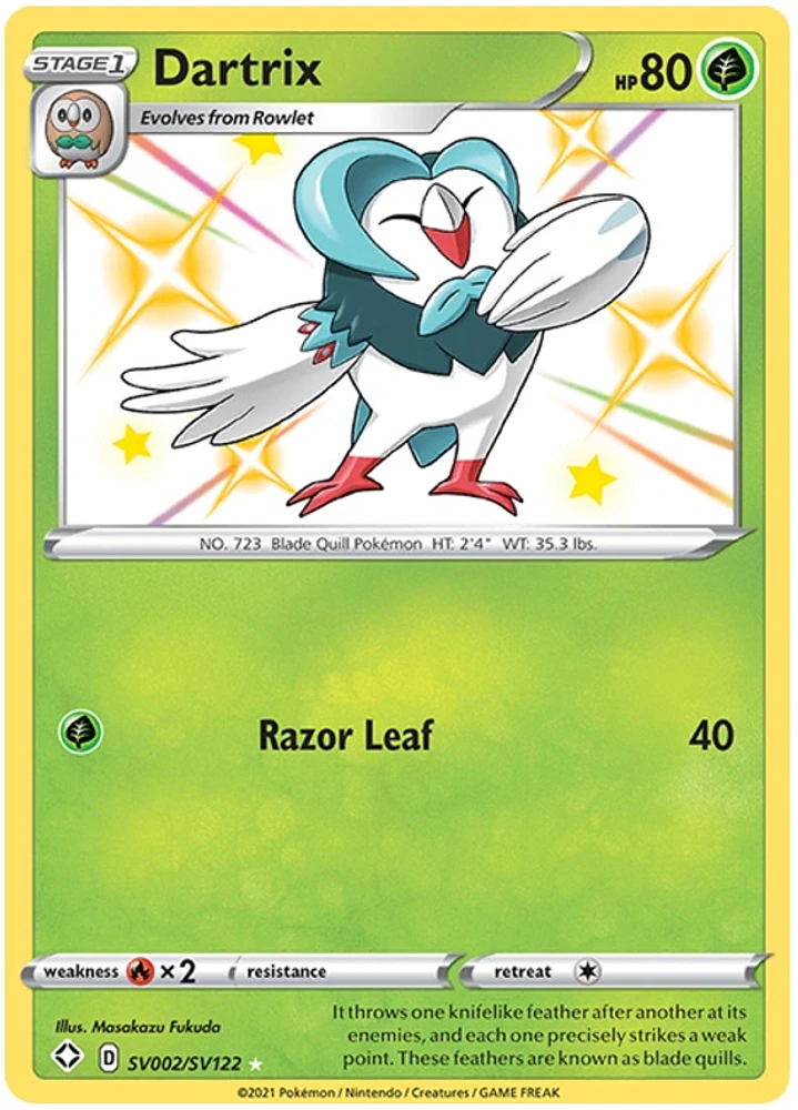 Dartrix - SV002/SV122 - Shiny Holo Rare