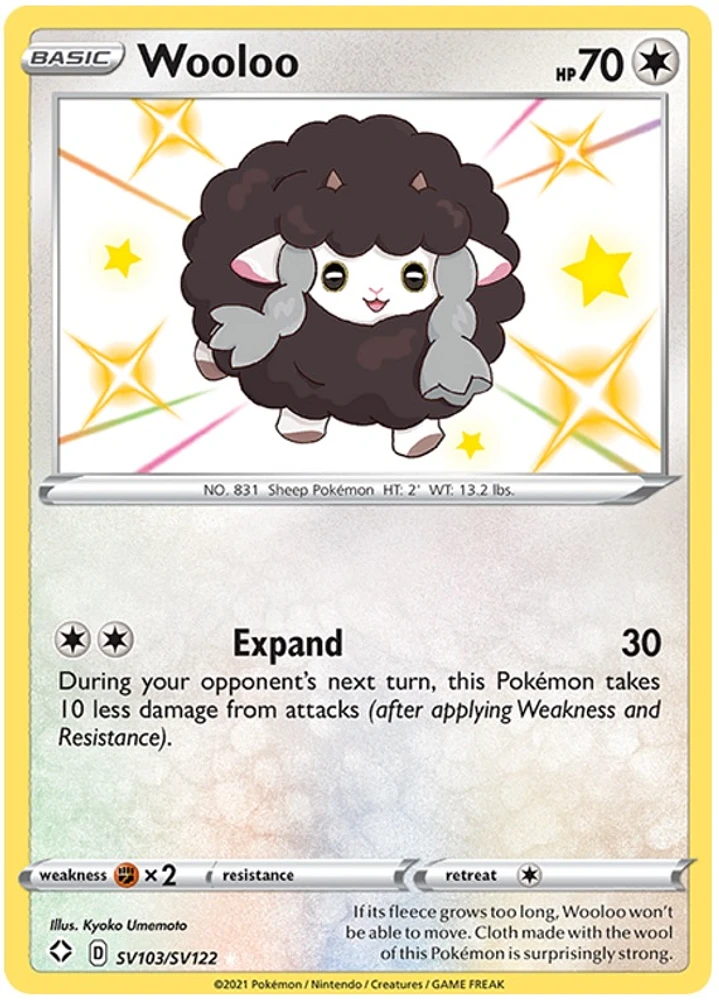 Wooloo - SV103/SV122 - Shiny Holo Rare