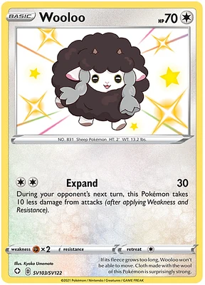 Wooloo - SV103/SV122 - Shiny Holo Rare