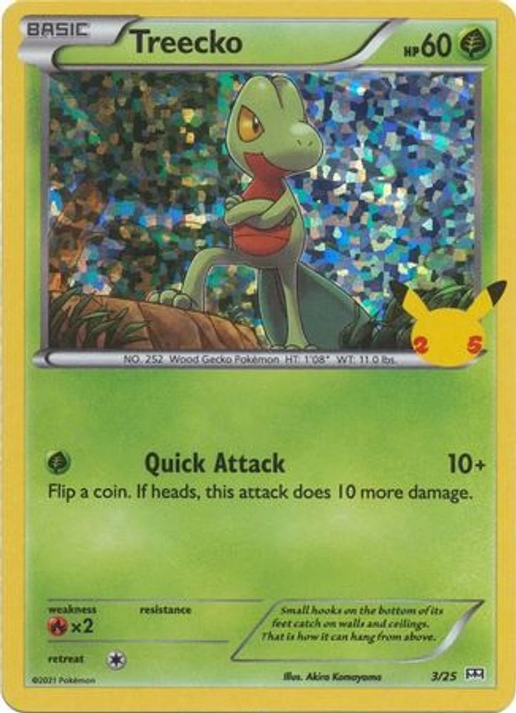 Treecko - 3/25 - Holo - McDonald's 25th Anniversary Promo