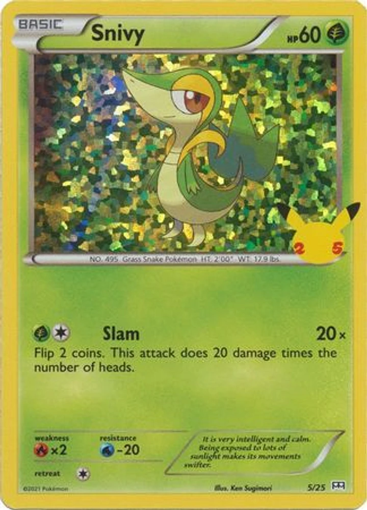 Snivy - 5/25 - Holo - McDonald's 25th Anniversary Promo