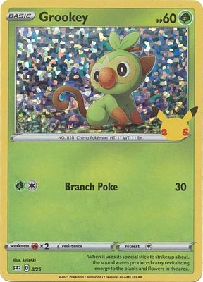 Grookey - 8/25 - Holo - McDonald's 25th Anniversary Promo