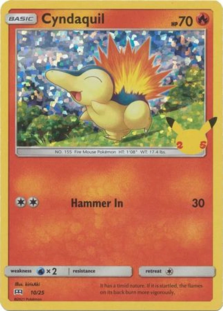 Cyndaquil - 10/25 - Holo - McDonald's 25th Anniversary Promo