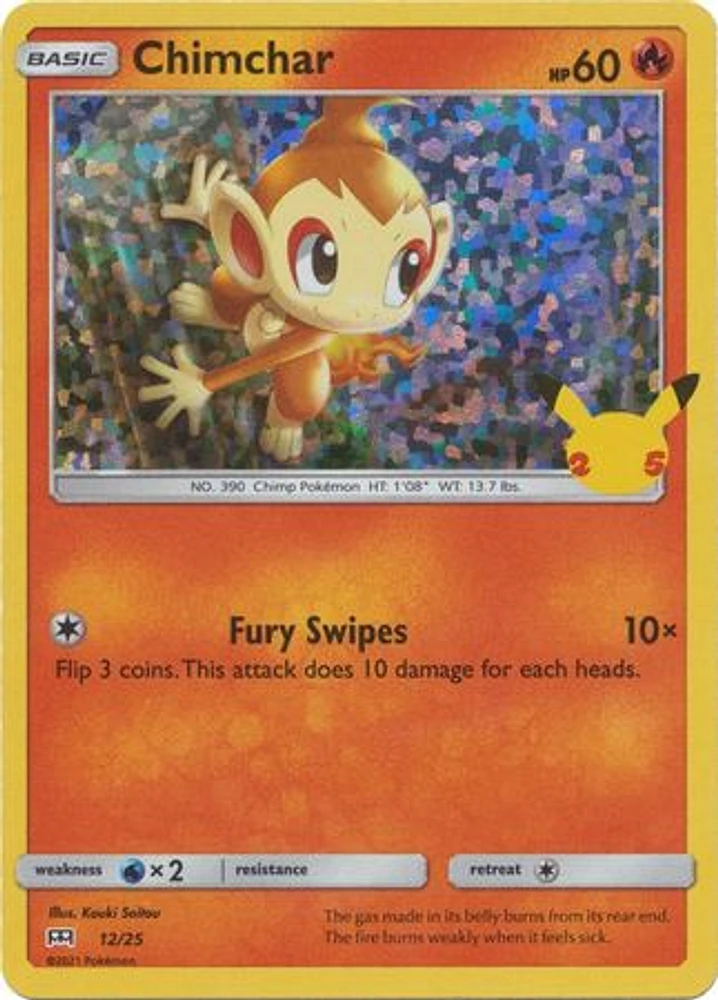 Chimchar - 12/25 - Holo - McDonald's 25th Anniversary Promo