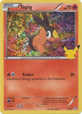 Tepig - 13/25 - Holo - McDonald's 25th Anniversary Promo