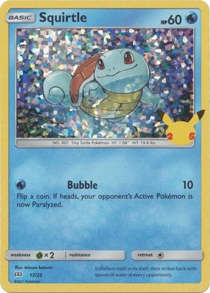 Squirtle - 17/25 - Holo - McDonald's 25th Anniversary Promo