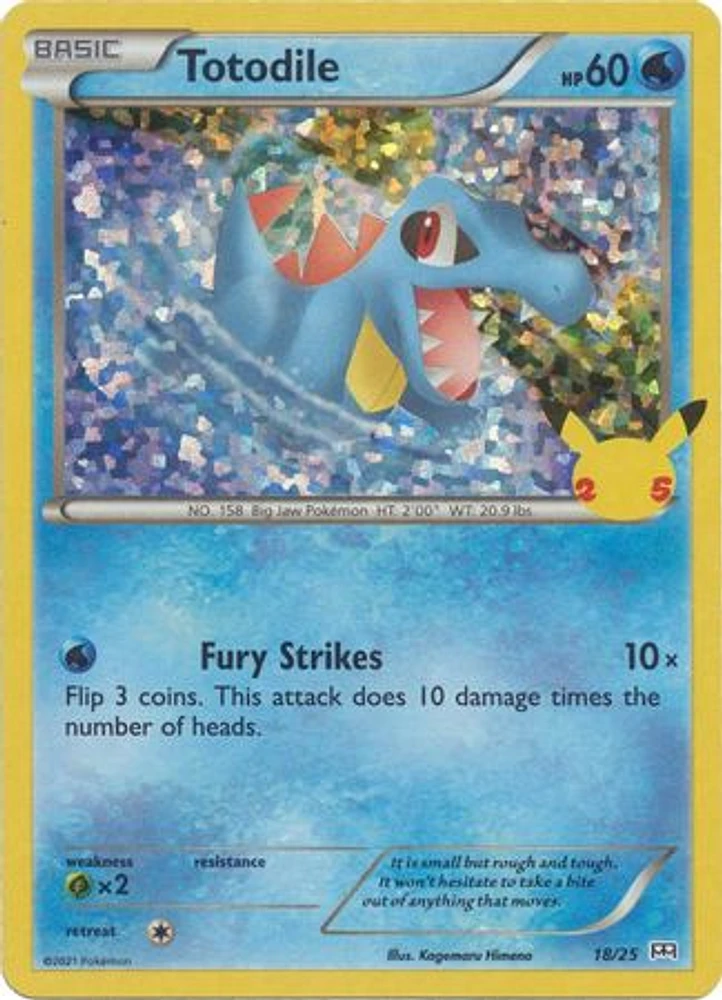 Totodile - 18/25 - Holo - McDonald's 25th Anniversary Promo