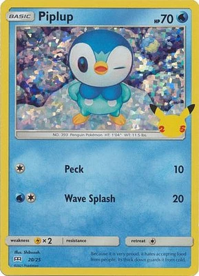 Piplup - 20/25 - Holo - McDonald's 25th Anniversary Promo