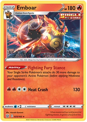 Emboar - 025/163 - Holo Rare