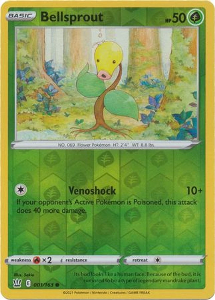 Bellsprout - 001/163 Common Reverse Holo