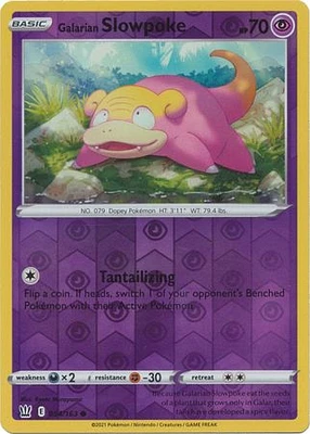 Galarian Slowpoke - 054/163 - Common - Reverse Holo