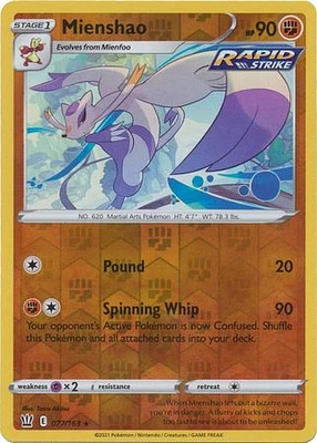 Mienshao - 077/163 - Rare - Reverse Holo