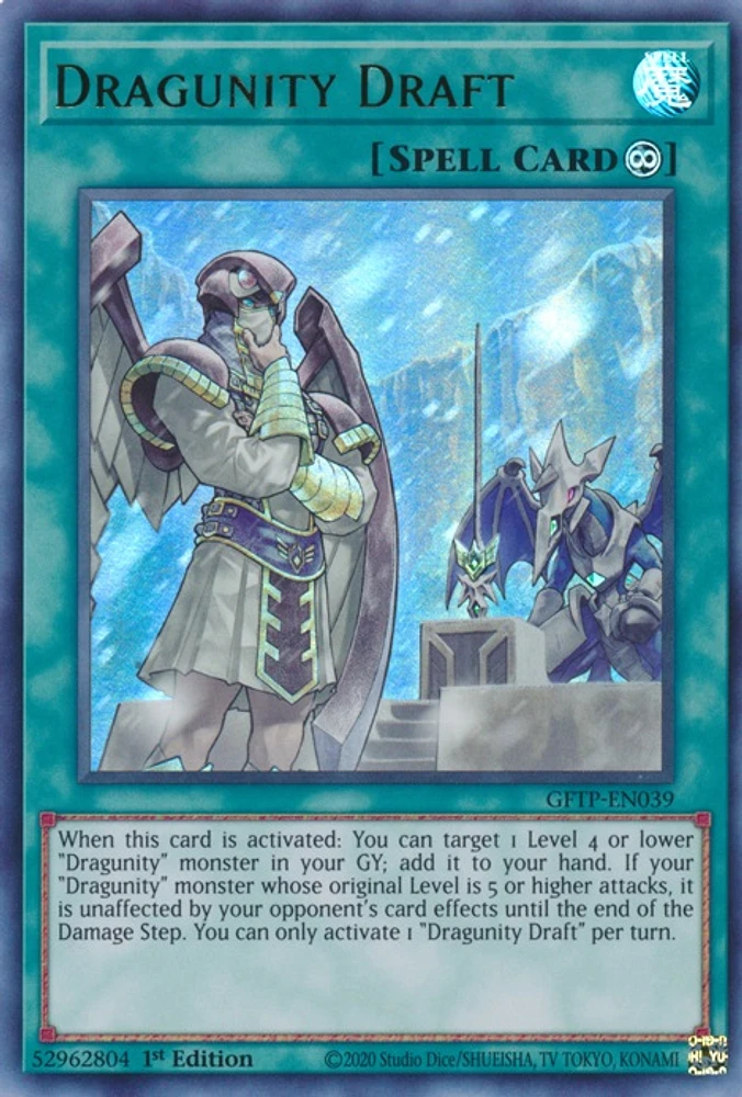 Dragunity Draft - GFTP-EN039 - Ultra Rare - 1st Edition