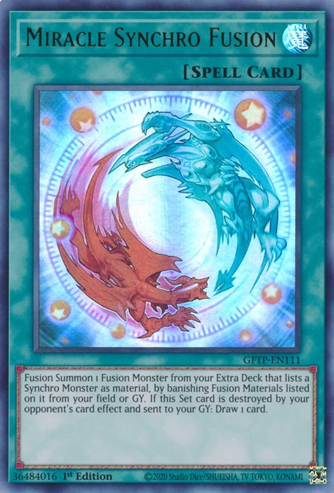 Miracle Synchro Fusion - GFTP-EN111 - Ultra Rare - 1st Edition