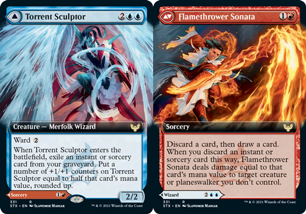 Torrent Sculptor // Flamethrower Sonata - Foil - Extended Art