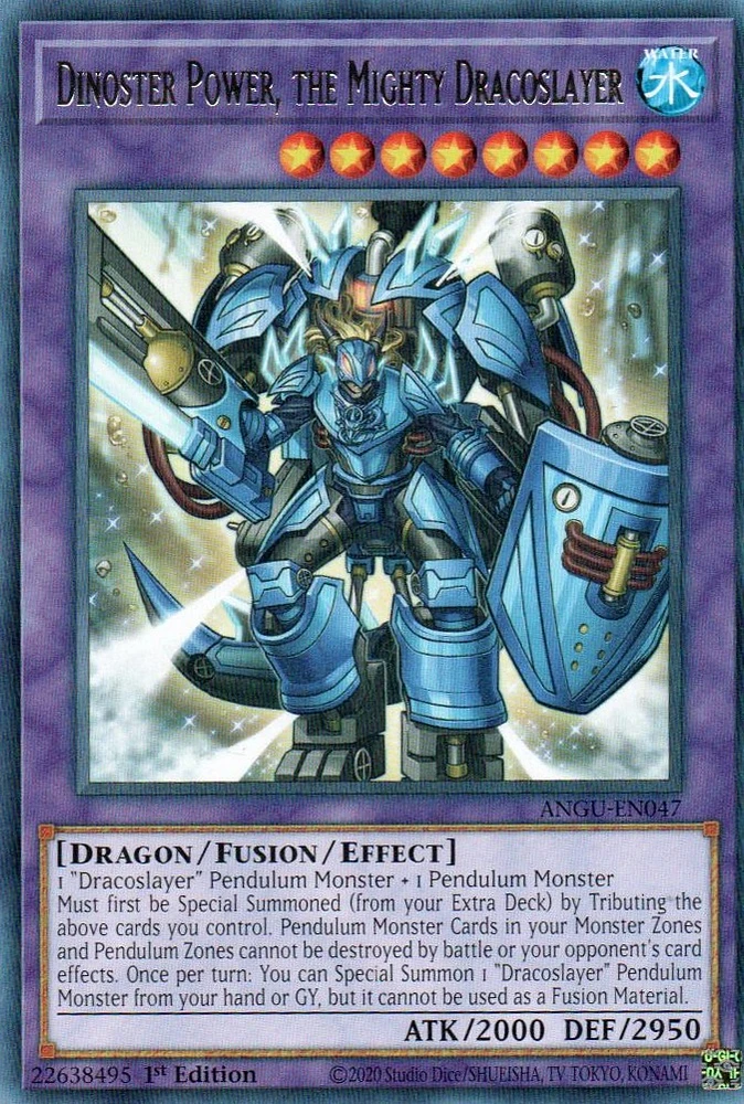 Dinoster Power, the Mighty Dracoslayer - ANGU-EN047 - Rare - 1st Edition