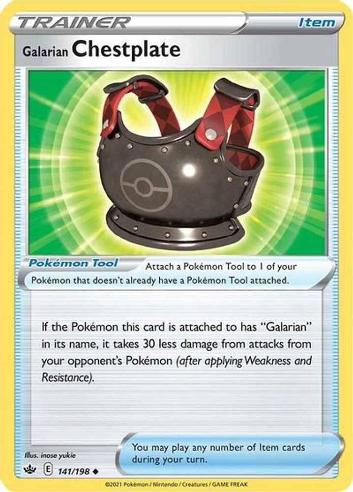 Galarian Chestplate - 141/198 - Uncommon