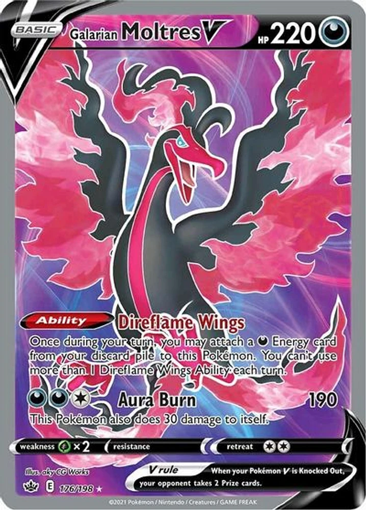 Galarian Moltres V - 176/198 - Full Art Ultra Rare