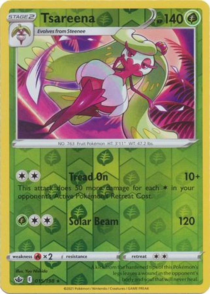 Tsareena - 015/198 Rare Reverse Holo