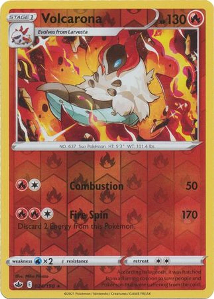 Volcarona - 024/198 - Rare - Reverse Holo