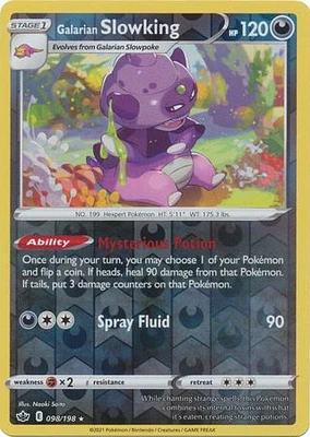 Galarian Slowking - 098/198 Holo Rare Reverse