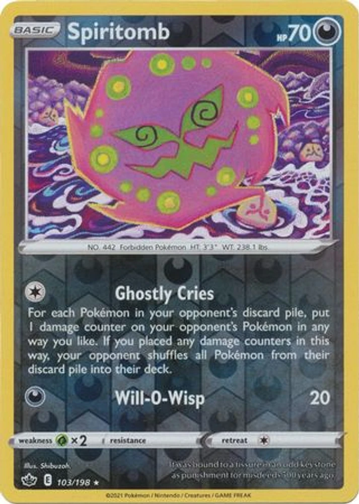 Spiritomb - 103/198 - Rare - Reverse Holo