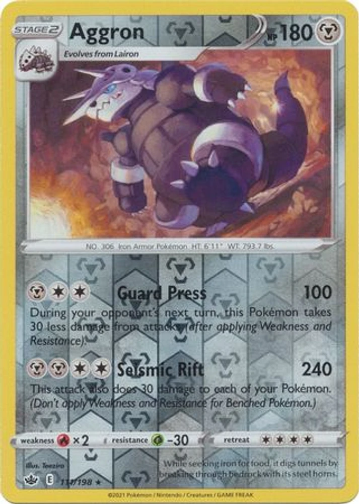 Aggron - 111/198 Rare Reverse Holo