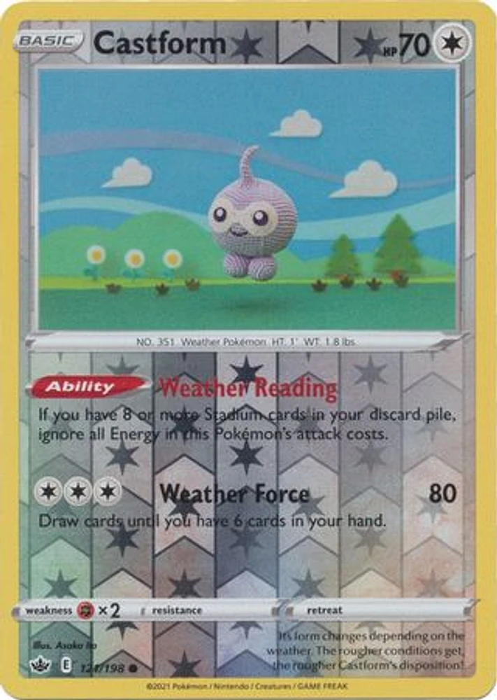 Castform - 121/198 Common Reverse Holo