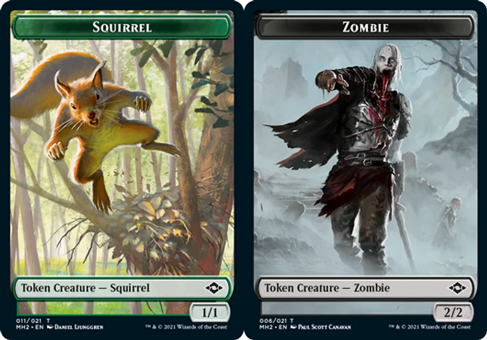 Squirrel Token // Zombie Token - Foil