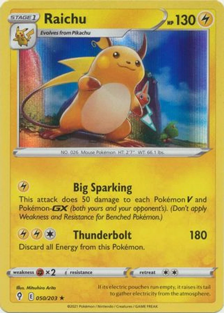 Raichu - 050/203 - Holo Rare