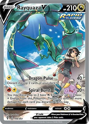 Rayquaza V - 194/203 - Full Art Ultra Rare