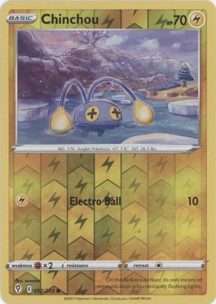 Chinchou - 052/203 - Common - Reverse Holo