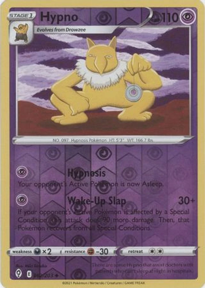 Hypno - 062/203 - Uncommon - Reverse Holo