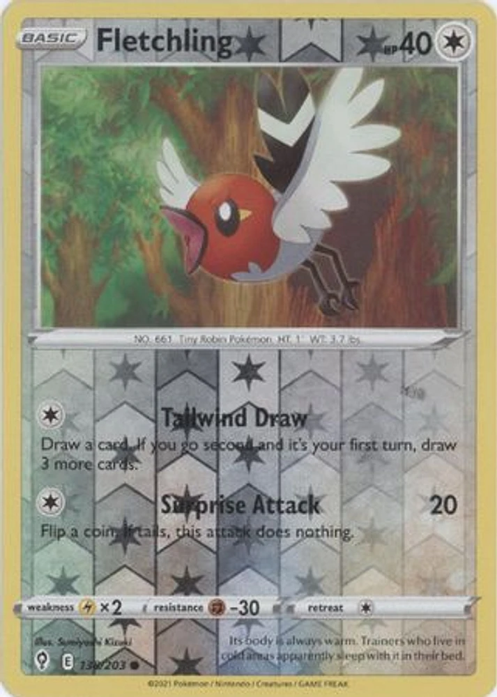 Fletchling - 138/203 - Common - Reverse Holo