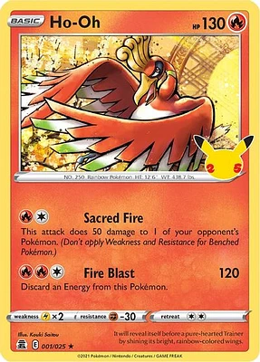 Ho-Oh - 001/025 Holo Rare