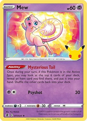 Mew - 011/025 - Holo Rare