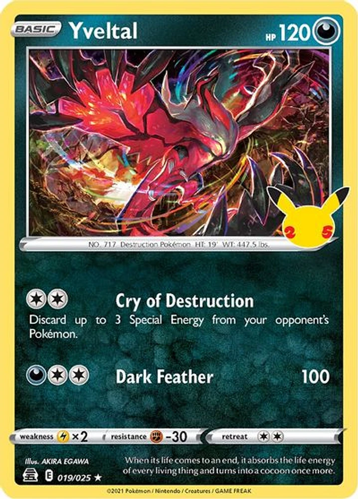 Yveltal - 019/025 Holo Rare