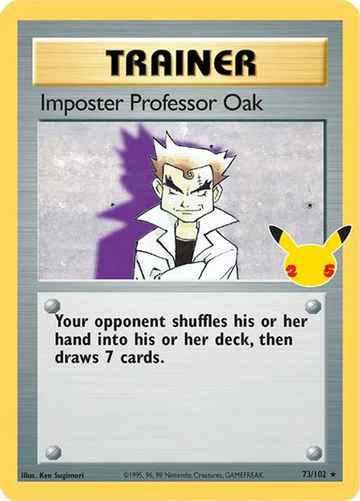 Imposter Professor Oak - 73/102 Holo Rare