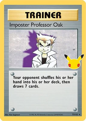 Imposter Professor Oak - 73/102 Holo Rare