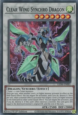 Clear Wing Synchro Dragon - LED8-EN001 - Super Rare - 1st Edition