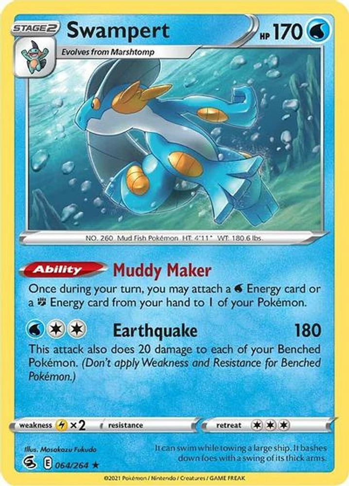 Swampert - 064/264 Holo Rare