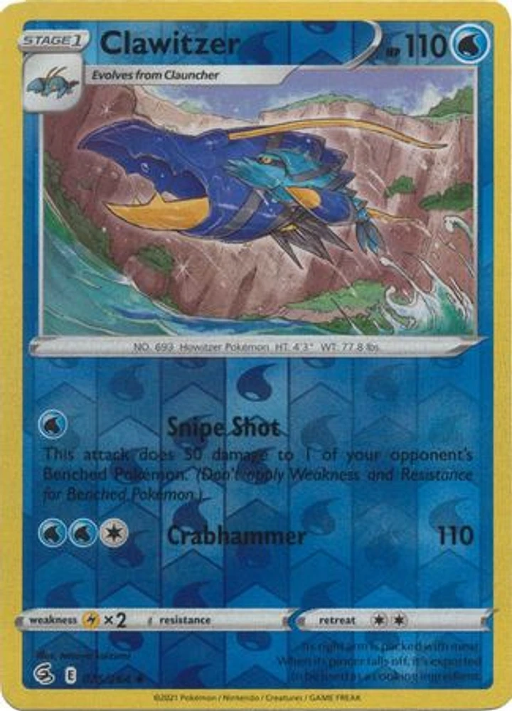 Clawitzer - 075/264 Uncommon Reverse Holo