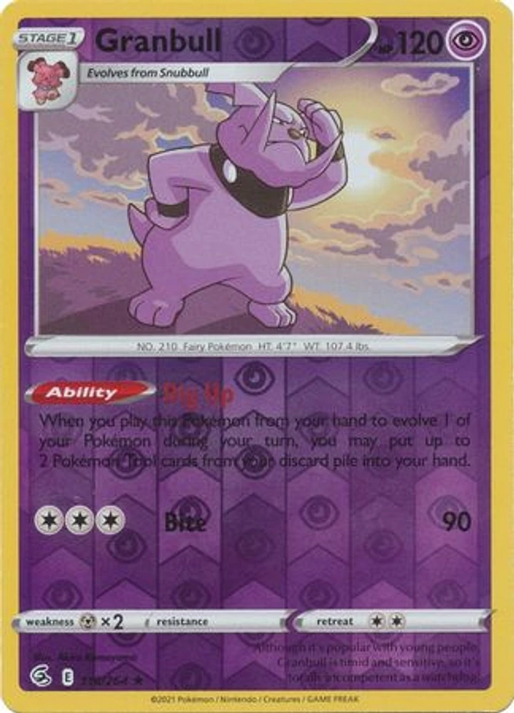 Granbull - 116/264 - Rare - Reverse Holo