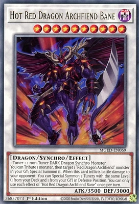 Hot Red Dragon Archfiend Bane - MGED-EN069 - Rare - 1st Edition