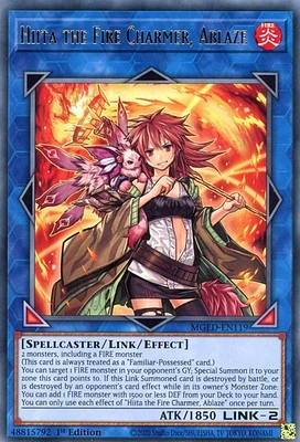 Hiita the Fire Charmer, Ablaze - MGED-EN119 - Rare - 1st Edition