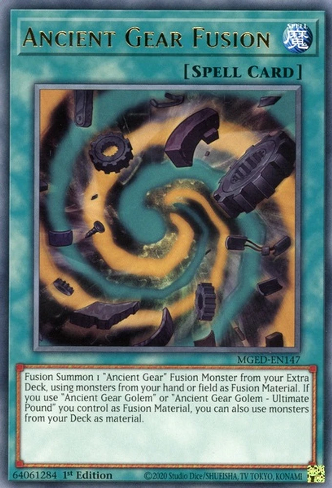 Ancient Gear Fusion - MGED-EN147 - Rare - 1st Edition