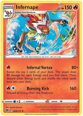 Infernape - 026/172 Holo Rare