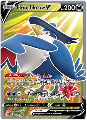 Honchkrow V - 161/172 - Full Art Ultra Rare